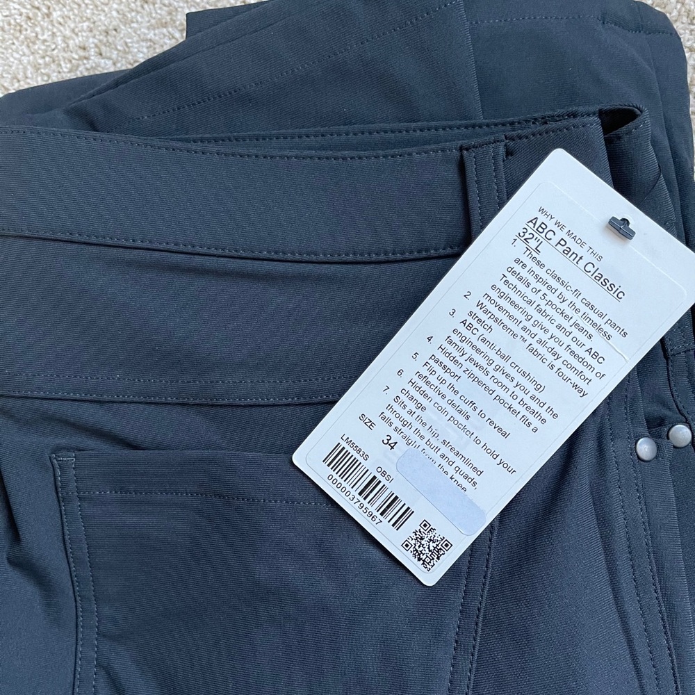 Men’s Lululemon ABC Pant Classic 32/34